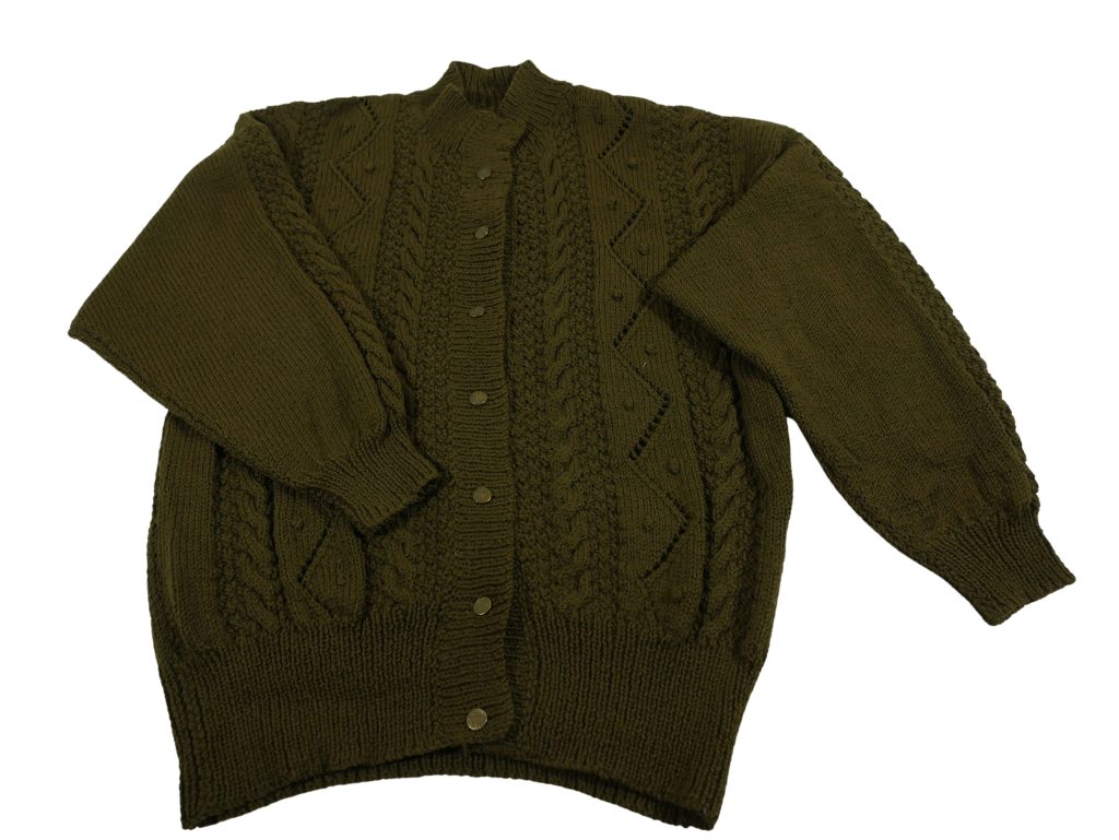 Green Cable and Lace Cardigan